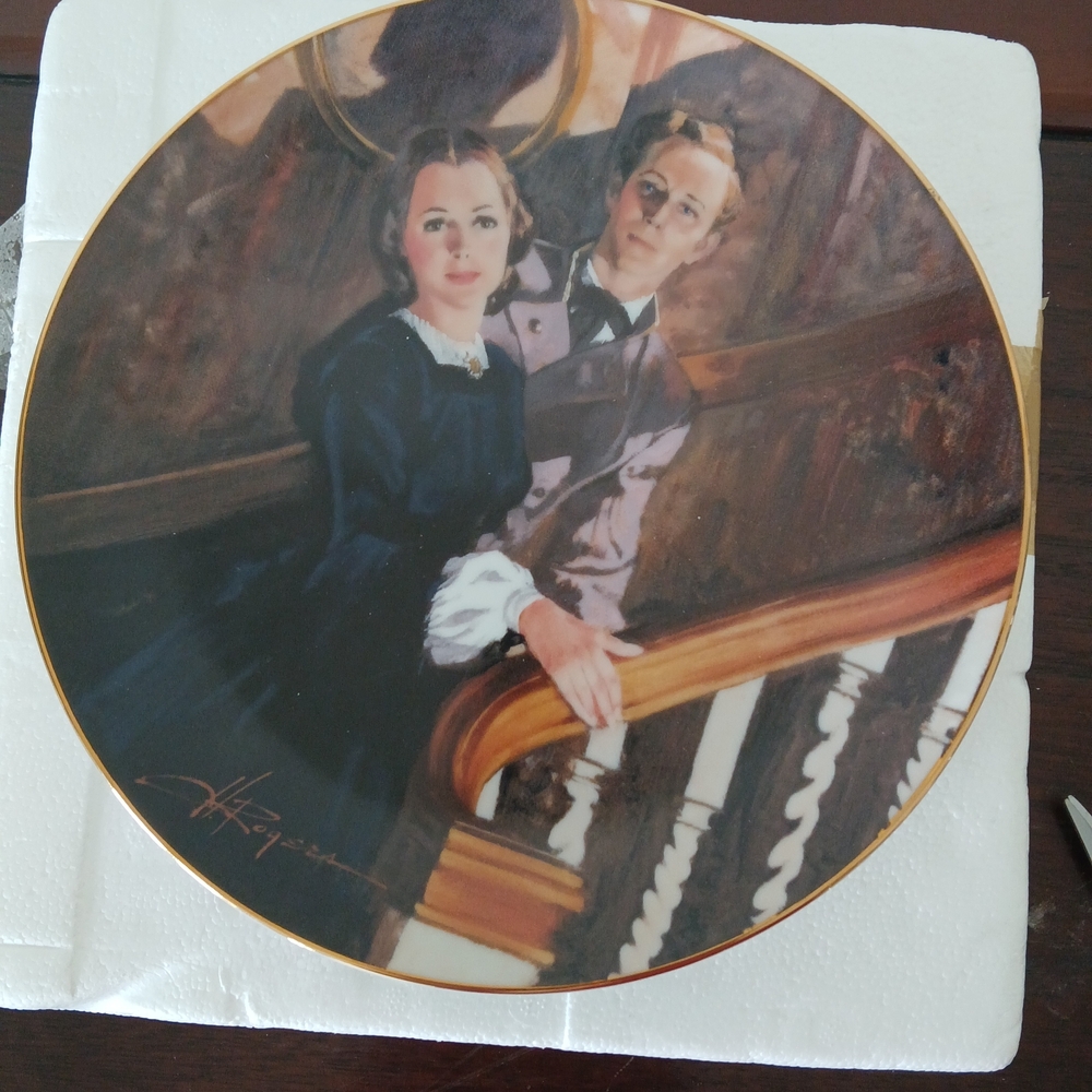 Gone with the Wind collector plate "Melanie and Ashley"